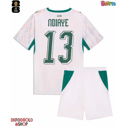 Senegal Iliman Ndiaye #13 Hjemmebanesæt Børn VM 2026 Kort ærmer (+ korte bukser)